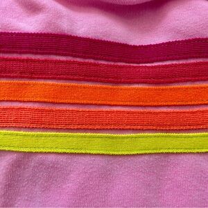 Aviator Nation XS neon pink stripe sweatshirt